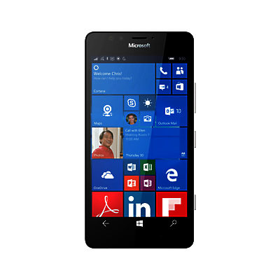 Microsoft Lumia 950 XL Smartphone, Windows Mobile, 5.7 , 4G LTE, SIM Free, 32GB Black